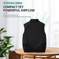 Gilet de refroidissement à double ventilateur, rechargeable par USB, léger, veste de travail rafraîchissante pour l'été, pour la construction, la pêche, le cyclisme, la randonnée
