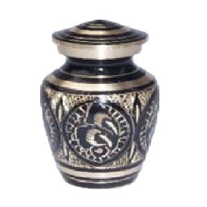 High Quality Brass Cremation <b>Keepsake</b> Urns With Engraving Gold And Black Color Finished <b>For</b> Human <b>Ashes</b> - Product Image 3