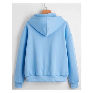 Sweat à capuche personnalisable 100 % coton pour femme, tendance 2024, respirant, tricoté, vêtement d'extérieur décontracté pour l'hiver - Product Image 2