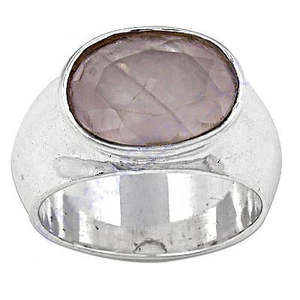 Rose Gold & 18K Plated <b>Statement</b> Oval Stone <b>Ring</b> for Women Fashionable 925 <b>Silver</b> <b>Ring</b> with Claw Inlay Technology - Product Image 1
