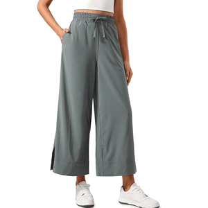 Pantalones Acampanados de Alta Calidad al por Mayor, Personalizados con Logotipo en Todos los Colores, Pantalones de Algodón/Felpa para Mujer, Jeans de Pierna Ancha para Mujer en 2026 - Product Image 1