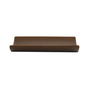 Porte-savon en céramique MSV « Palma » de couleur chocolat - Product Image 1