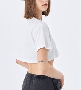 High Quality Oversized Cropped Knitted Tshirt for Women Heavyweight <b>Crop</b> <b>Top</b>-Wholesale Supply - Product Image 4