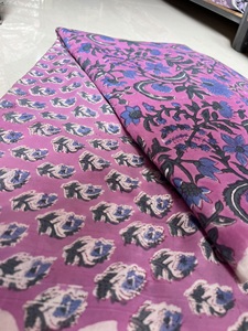 100% Pure Cotton Fabric Indian Floral Hand Block Printed Beautiful Floral Cover Dress for Girls - Product Image 3