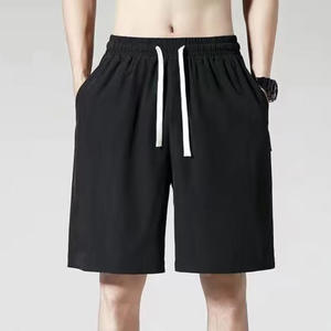 Summer Casual Solid Color Mid-Waist Design for Outdoor Running & Gym Wear Men's Active Bottom Shorts - Product Image 3