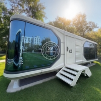 Hôtel mobile haut de gamme en conteneur, maison capsule futuriste préfabriquée pour camping-car, maison préfabriquée