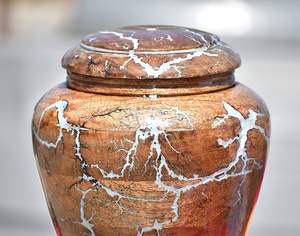 Lichtenberg Figure Urn Urns <b>for</b> human <b>ashes</b> Wooden Urn <b>Box</b> Pet urns Cremation urn Burial Urn <b>Box</b> Adult Large Funeral Urn - Product Image 3