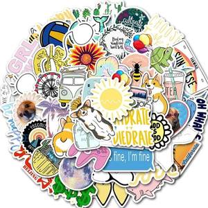 Bulk Order Eco-Friendly Reusable Removable PVC <b>Stickers</b> | Waterproof Die Cut <b>Cartoon</b> Decals for Home Decoration 100pcs - Product Image 5