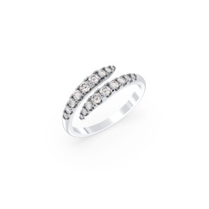 Bague Réglable en Argent Sterling 925 Fait Main REYES avec Moissanite Ronde de 0,5 Carat Certifiée GRA pour Femmes, Bijou Fin Cadeau - Product Image 4