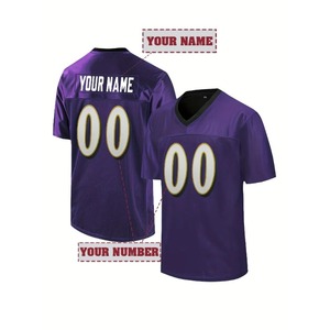 Nouvel arrivage de t-shirt pour hommes maillot de rugby américain joueur imprimé vêtements pour hommes chemise de football américain tendance uniforme d'entraînement classique - Product Image 1