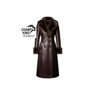 Manteau long pour femme de haute qualité, écologique, pour l'hiver et l'automne, à boutons, fermeture à plusieurs couches - Product Image 1