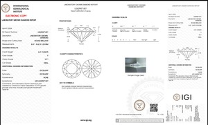 เครื่องประดับเพชรทรงกลมมี HPHT-CVD ขนาด2.41กะรัตเพชรรูปทรงกลมมีความคมชัดระดับ F เพชรหลวม - Product Image 5