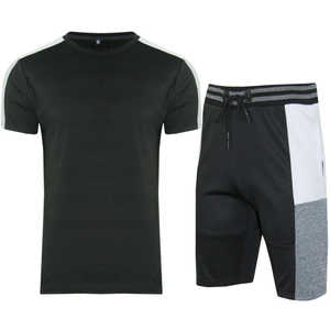 ชุดกางเกงขาสั้นระบายอากาศลำลองสำหรับผู้ชายชุดเสื้อผ้า2ชิ้นสำหรับฤดูร้อนใหม่เสื้อยืดแขนสั้นกางเกงขาสั้นสีล้วน - Product Image 6