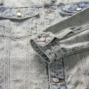 Chaqueta Vaquera Moderna de Gran Tamaño para Hombre, con Ajuste Holgado, Capucha y Resistente al Viento, Estilo Urbano para Combinar en Capas, Informal - Product Image 5