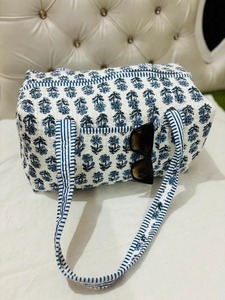 Large Cotton Floral Duffle Bags Blockprint Quilted Fabric Weekender Bags for Women Holiday Gifts Handmade Colorful Travel - Product Image 2