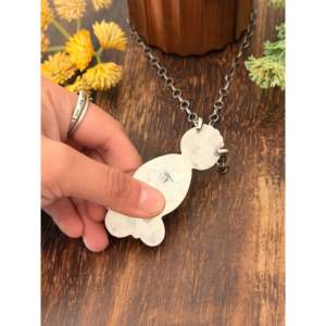 Collier superposé tendance Timothy Yazzie Evans, turquoise et argent sterling, design en grappe - Product Image 6