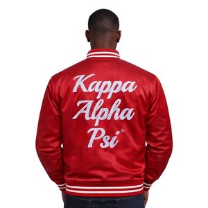 Chaqueta Bomber Kappa Alpha Psi, Talla Real, Prenda Exterior Premium, Insignia Bordada con Letras Griegas, Estilo Clásico de Fraternidad - Product Image 2