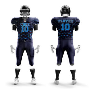 Meilleur ensemble de vêtements d'entraînement de football américain respirant à manches courtes, grande taille, livraison rapide en gros depuis le Pakistan - Product Image 1