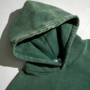 Sudadera con capucha Vintage de algodón pesado 355 Gsm de gran tamaño Boxy Fit para hombre - Product Image 3