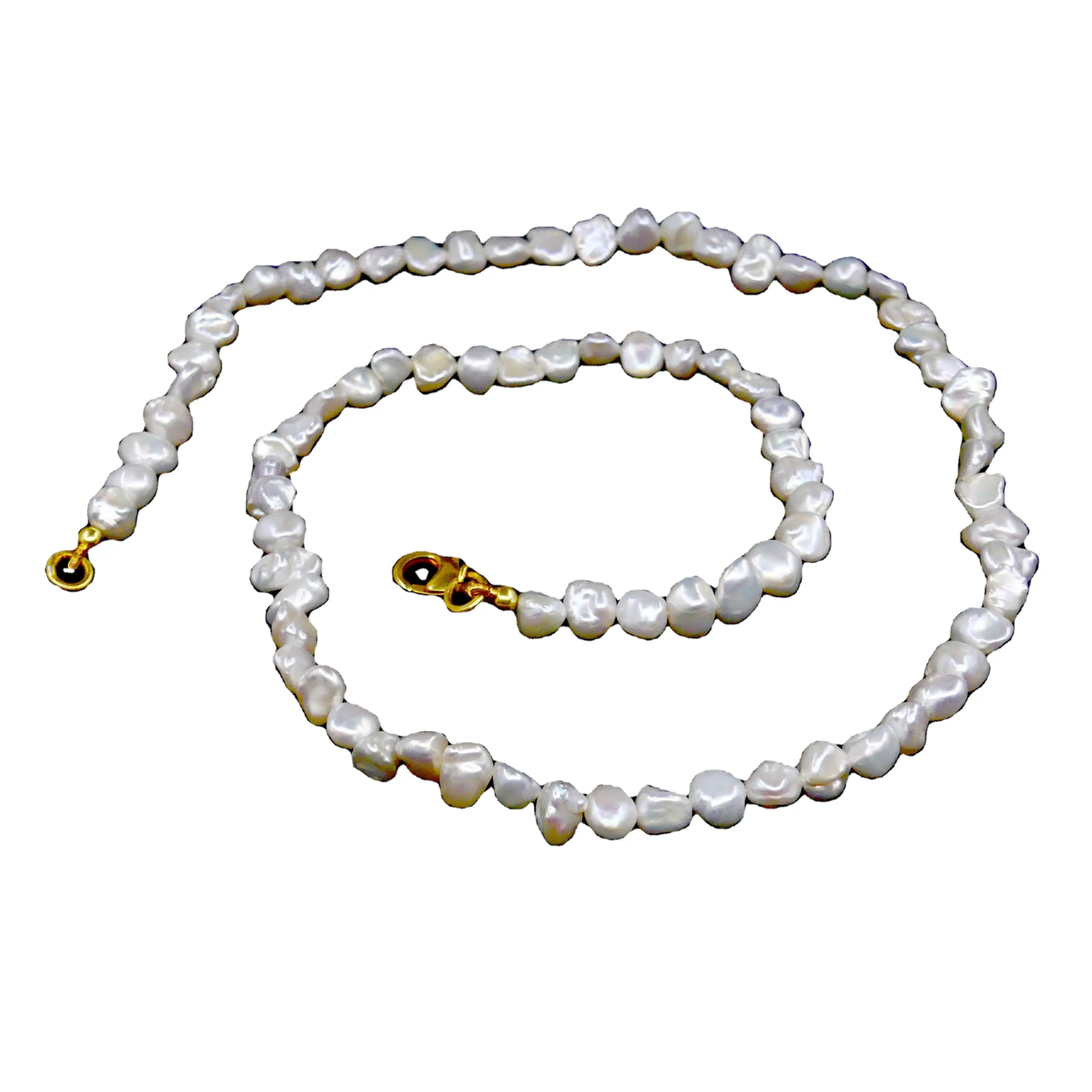 Designer 925 Sterling Silver placcato oro perla gemma partito indossare a buon mercato donne eleganti indossano collana