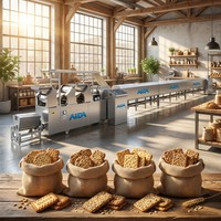 Équipement compact clé en main pour la production de biscuits 50-80 kg/h, ligne automatique personnalisée OEM ODM pour les petits fabricants alimentaires