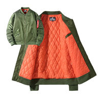 Veste tactique d'extérieur pour hommes Airforce Flight Pilot Bomber Jacket for Autumn Winter Casual Safari Varsity Jacket Winter Outdoor