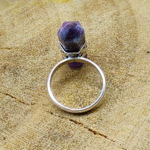 Venta al por mayor de plata esterlina 925 amatista hecha a mano forma de lápiz declaración anillo de mujer regalo de compromiso a precio de fábrica - Product Image 4