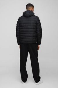 Doudoune légère à capuche pour hommes Manteau d'hiver résistant à l'eau avec fermeture à glissière Vêtements d'extérieur compressibles chauds - Product Image 2