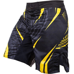 กางเกงมวยมืออาชีพสำหรับผู้ชายกางเกงต่อสู้มีแผงตาข่ายระบายอากาศสำหรับฝึกคิกบ็อกซิ่งซ้อมและออกกำลังกายศิลปะการต่อสู้ - Product Image 3