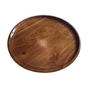 Assiettes de dîner en bois d'acacia massif faites à la main de la meilleure qualité Assiettes à dessert écologiques pour le service. - Product Image 3