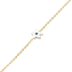 Turkish Eye Design <b>Mother</b> <b>of</b> <b>Pearl</b> Charm Bracelet THEIA Brand Cute Style Women's Handcrafted 925 Silver <b>Jewelry</b> - Product Image 3