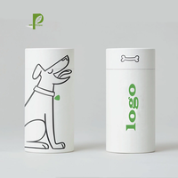 Emballage de supplément personnalisé écologique Design de marque Cylindre en carton Conteneur de nourriture pour chien Tube de papier Emballage pour aliments pour animaux de compagnie
