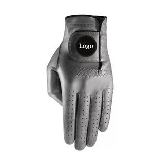 Gants de golf Premium pour main gauche, impression de logo personnalisée, légers, doigts complets, respirants, bracelet de poignet réglable, cuir Cabretta - Product Image 1