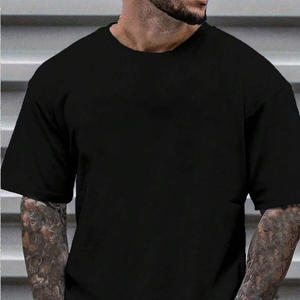 T-shirts surdimensionnés en coton pour hommes avec broderie d'impression de conception personnalisée et options OEM pour la mode d'été - Product Image 3