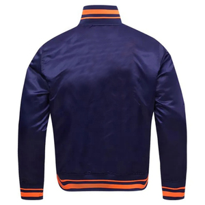 OEM Veste de qualité supérieure Veste de baseball universitaire en satin club personnalisée longue longueur respirante et fine avec logo sur le devant Saison d'hiver - Product Image 2
