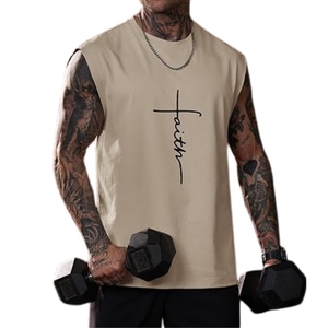 Men's Plus Size Tank Tops Breathable Athletic Sleeveless Gym Shirts for Daily Running Training <b>Maximize</b> Wear Daily Use - Product Image 4