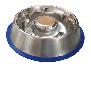 Comederos Lentos de Acero Inoxidable para Perros, Tamaños Pequeño/Mediano/Grande, Anillos 100% de Silicona, Ecológicos e Impermeables - Product Image 1