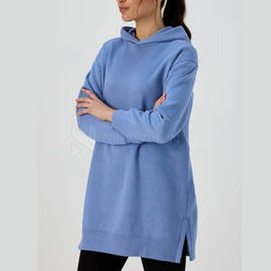 Fabriqué en usine meilleure qualité coton imprimé tricoté tissu femmes coupe-vent palangre à capuche saison d'hiver sweat à capuche court - Product Image 1