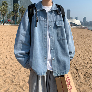 Streetwear Hip Hop surdimensionné Veste en jean pour homme à la mode à prix réduit et bon marché vente en gros - Product Image 6