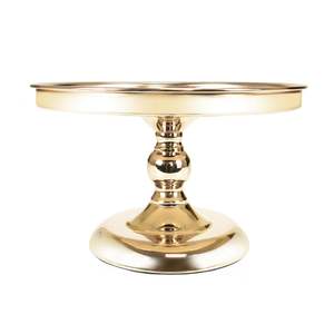 Support rond élégant de gâteau en métal avec la surface polie lisse parfaite pour la présentation sophistiquée de dessert aux événements - Product Image 5
