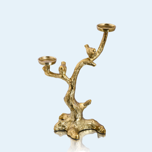 Candelero de luz en T de metal plateado para decoración del hogar, candelabro de aluminio de nuevo diseño martillado, pilar de candelabro al por mayor - Product Image 6