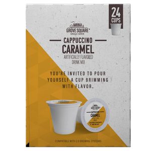 Cápsulas de Cappuccino Grove Square, Caramelo, Dosis Individual (Paquete de 24) - Product Image 3