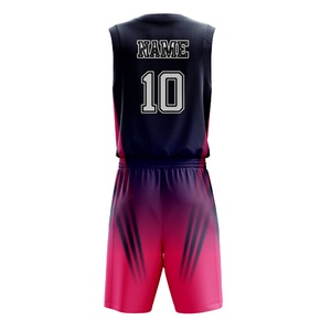 Uniformes de basket-ball en jersey 100% polyester de haute qualité, personnalisés et sublimés, vente en gros - Product Image 2