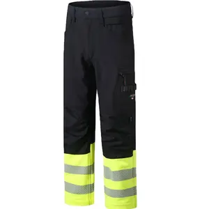 Safety Work Trousers Multi Pockets Work Pants Men Reflective Hi Vis Workwear Trousers High Quality Customized Cargo Trouser