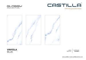 Azulejos de Porcelana Esmaltada de Diseño Italiano Moderno, 600x1200 mm, Azul Vinyola, Brillante, Antideslizante, Antibacteriano, Resistente al Desgaste, para Habitaciones - Product Image 2