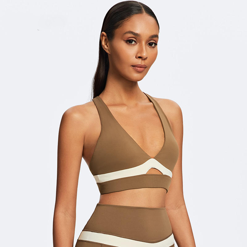 High Quality Medium Support Adjustable Sports Bra Breathable Eco-Friendly Washed Seamless Fabric Quick Dry Front Women Fitness