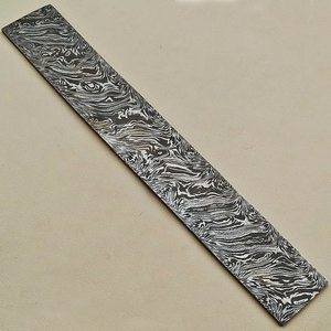 Matériaux en acier Damas OEM personnalisés, 12 pouces x 2 pouces x 4 mm, de qualité supérieure et durables, en billettes droites et en acier à motifs - Product Image 4