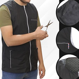 เสื้อกั๊กช่างตัดผมระดับมืออาชีพ ทนทาน สำหรับผู้ชาย ผ้าคุณภาพสูง ราคาถูกจากผู้ผลิตจำนวนมาก - Product Image 6