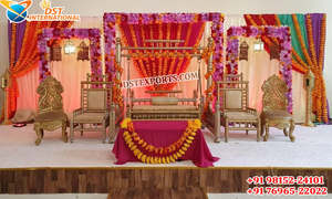 Bright Colorful Theme <b>Mehndi</b> Stage Swing Traditional <b>Mehndi</b> Ceremony Jhula Setup for Bride Muslim Reception <b>Decor</b> Swing - Product Image 3