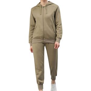 Ensemble de survêtement pour femmes, jogging, fermeture éclair, respirant, léger, décontracté, 2 pièces, avec logo personnalisé - Product Image 4